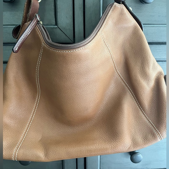 Dooney & Bourke Tan and Brown Leather Vintage Satchel - Picture 3 of 11